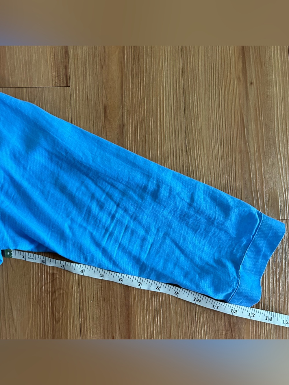St. John's Bay Blue Women's Tunic Henley Blouse with chest pockets - Picture 7 of 7
